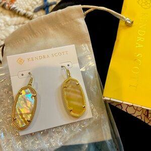 Brand new Kendra Scott Elle Golden Abalone earrings.
